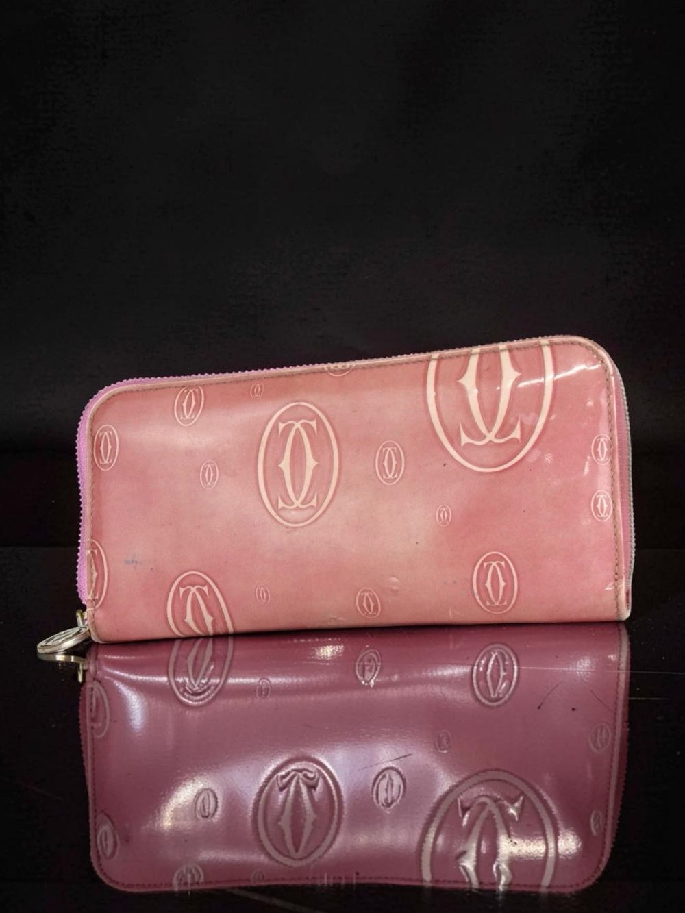 Cartier Pink Happy Birthday Edition Leather Zip Around Wallet 😍💗